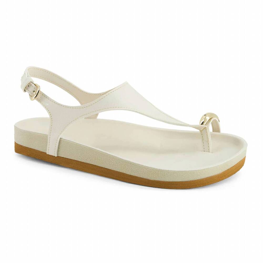 NEW ANDREA women's sling-back sandals in bone